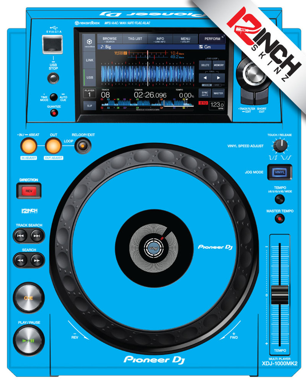 Pioneer XDJ-1000 MK2 Skinz (PAIR) - COLORS