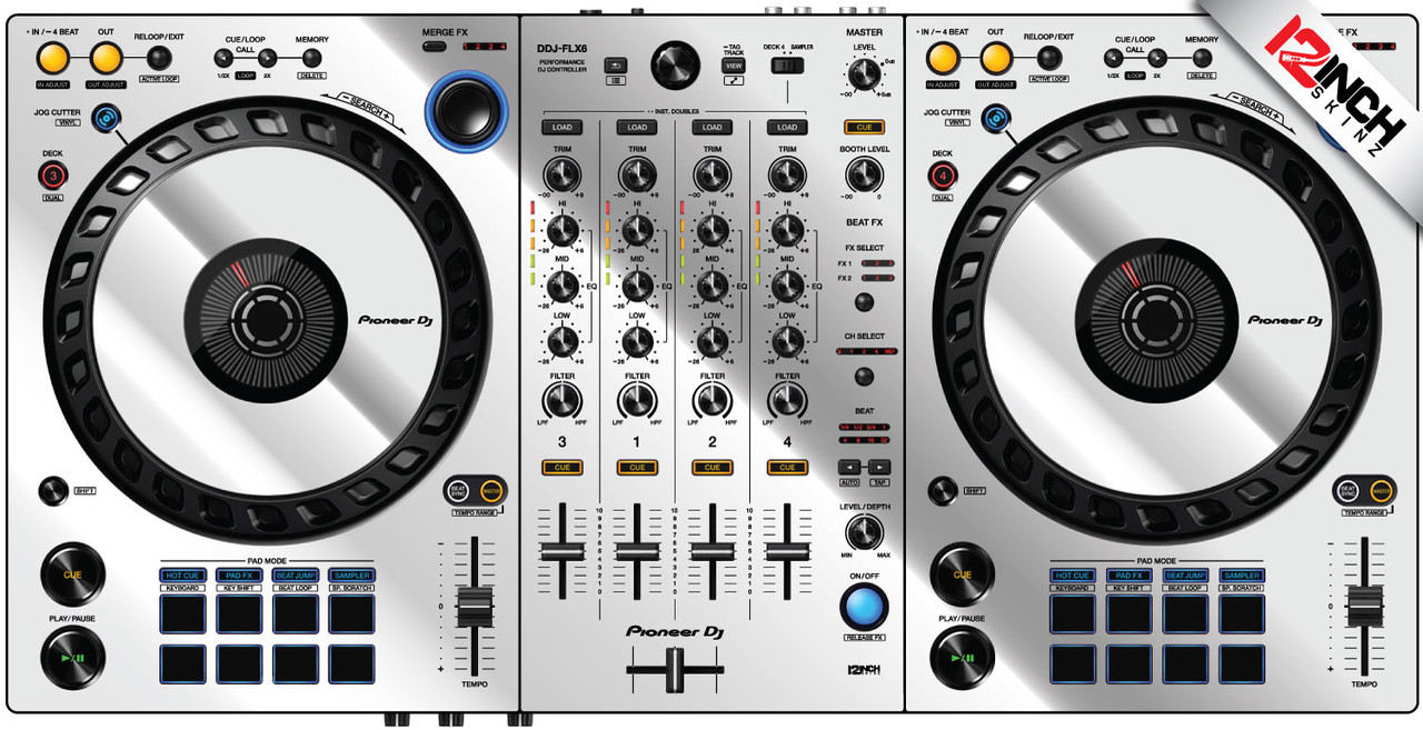 Pioneer DDJ-FLX6 Skinz - Metallics