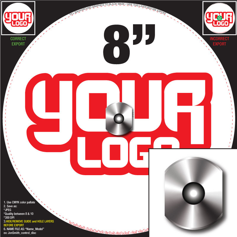 Control Disc System (SINGLE) for Denon SC6000M - CUSTOM - 12inchSkinz