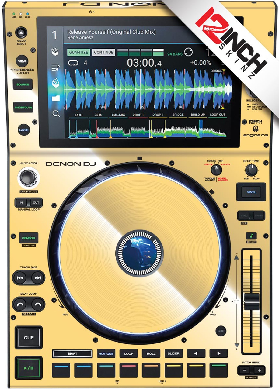 Denon SC6000 Skinz (PAIR) - Metallics - 12inchSkinz