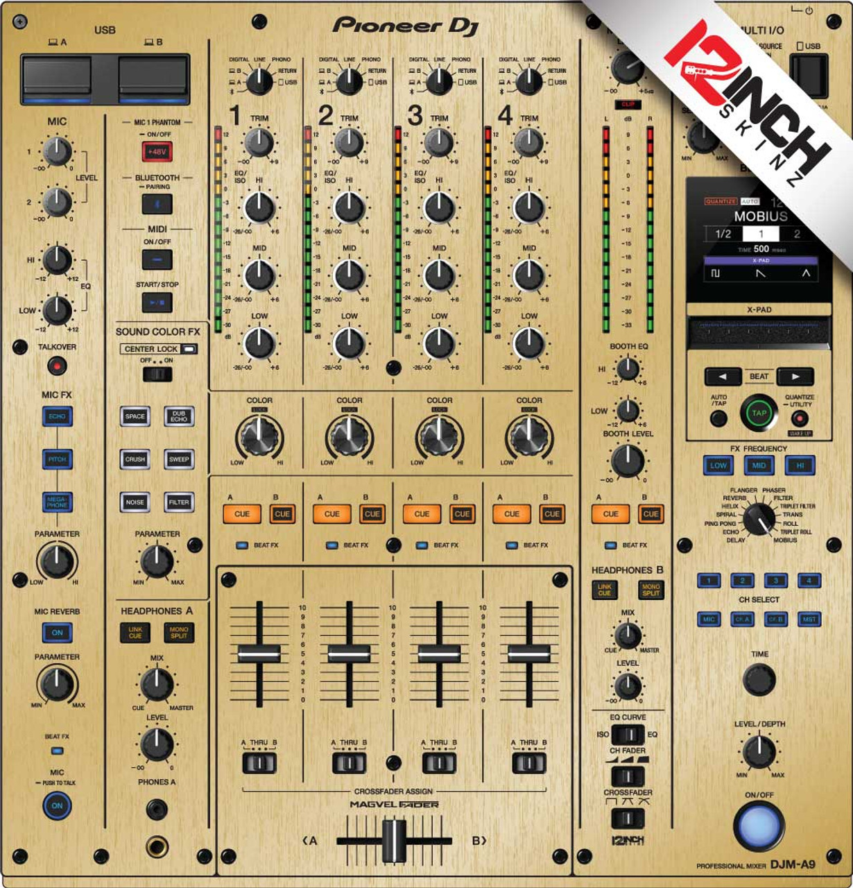 Pioneer DJM-A9 Skinz - Metallics