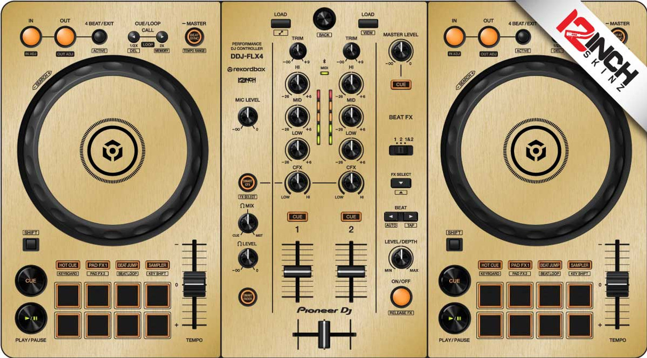 Pioneer DDJ-FLX4 Skinz - Metallics