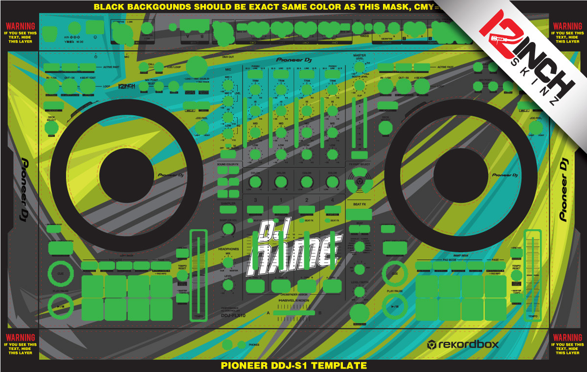 Pioneer DDJ-FLX10-Skinz- CUSTOM - 12inchSkinz