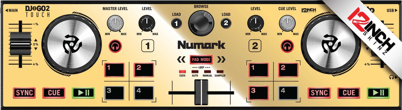 Numark DJ2GO2 Skinz - Metallics - 12inchSkinz