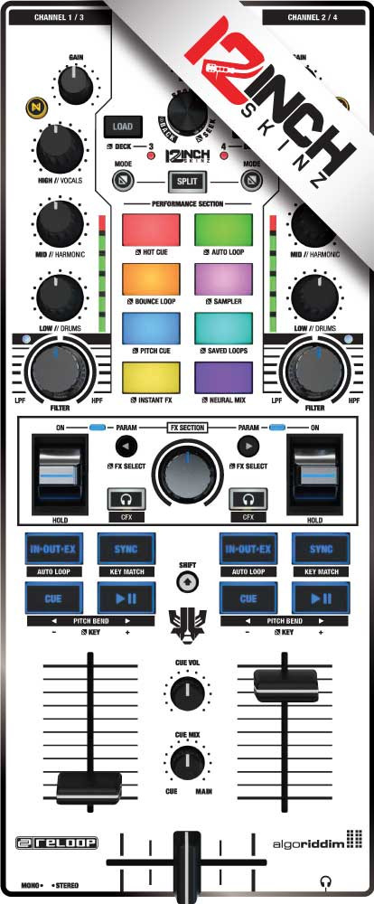 Reloop Mixtour Pro (Laidback Luke) Skinz - Colors - 12inchSkinz