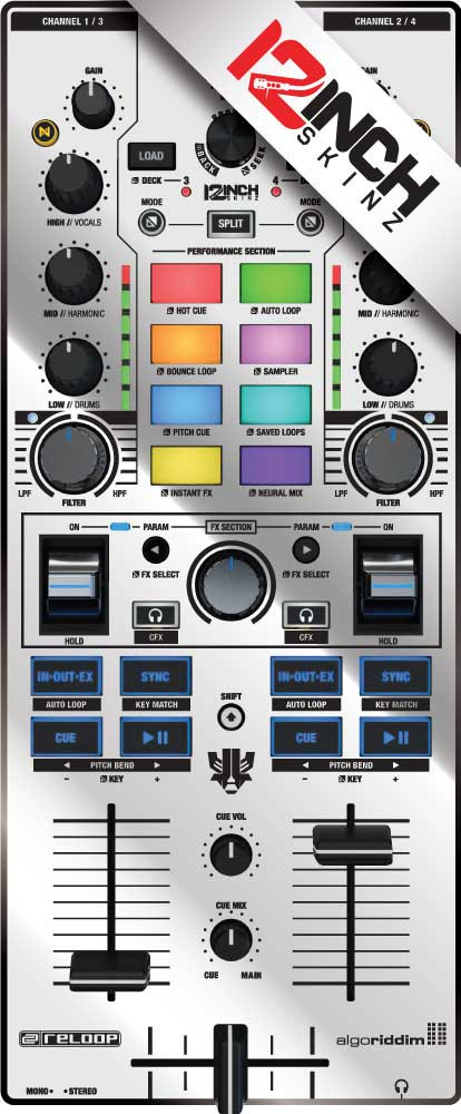 Reloop Mixtour Pro (Laidback Luke) Skinz - Metallics - 12inchSkinz