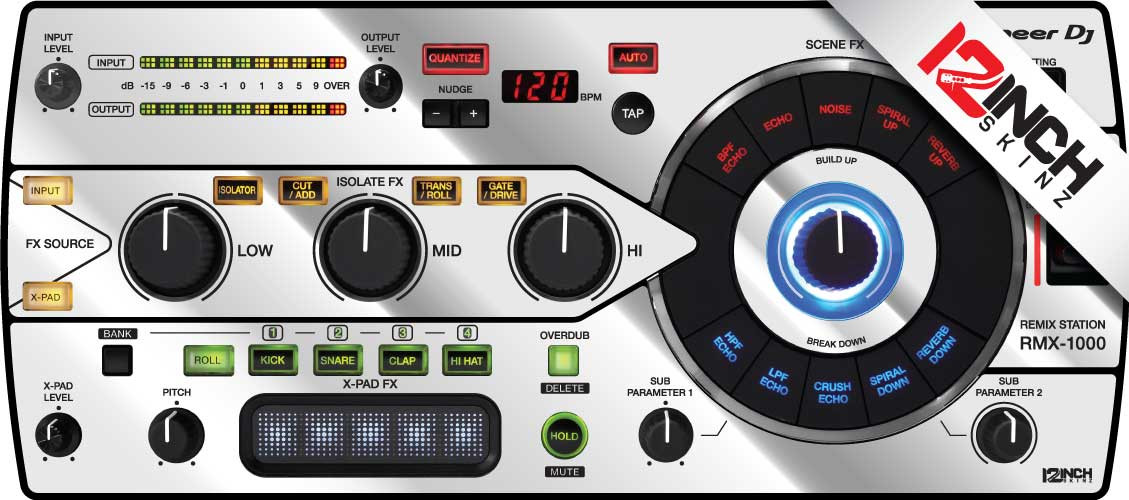 Pioneer RMX-1000 Skinz - Metallics - 12inchSkinz