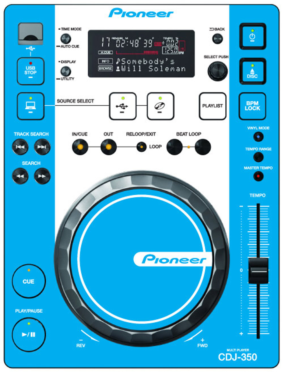 Pioneer CDJ-350 - Lite Blue