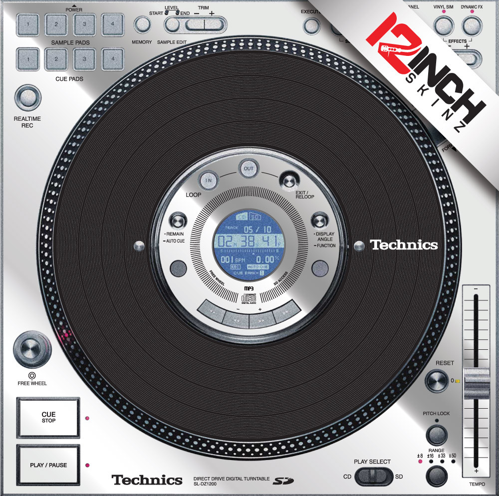Technics DZ-1200 Skinz (PAIR) - Metallics