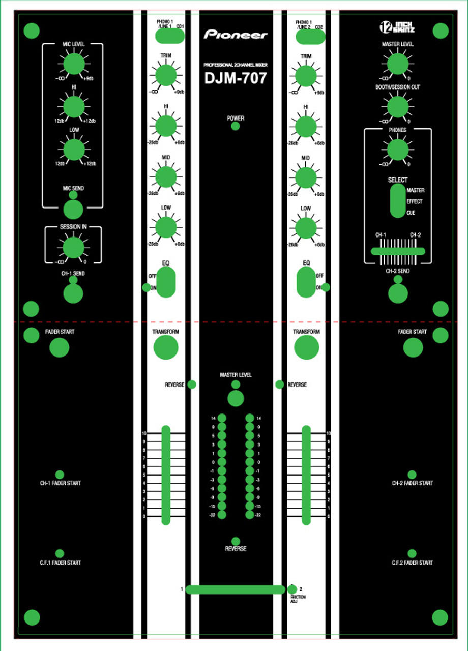 Pioneer DJM-707 Skinz - CUSTOM