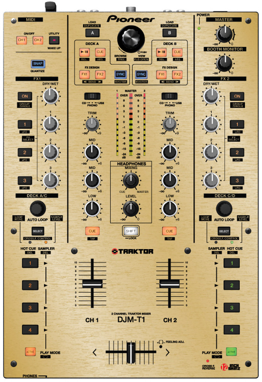 Pioneer DJM-T1 Skinz - Metallics