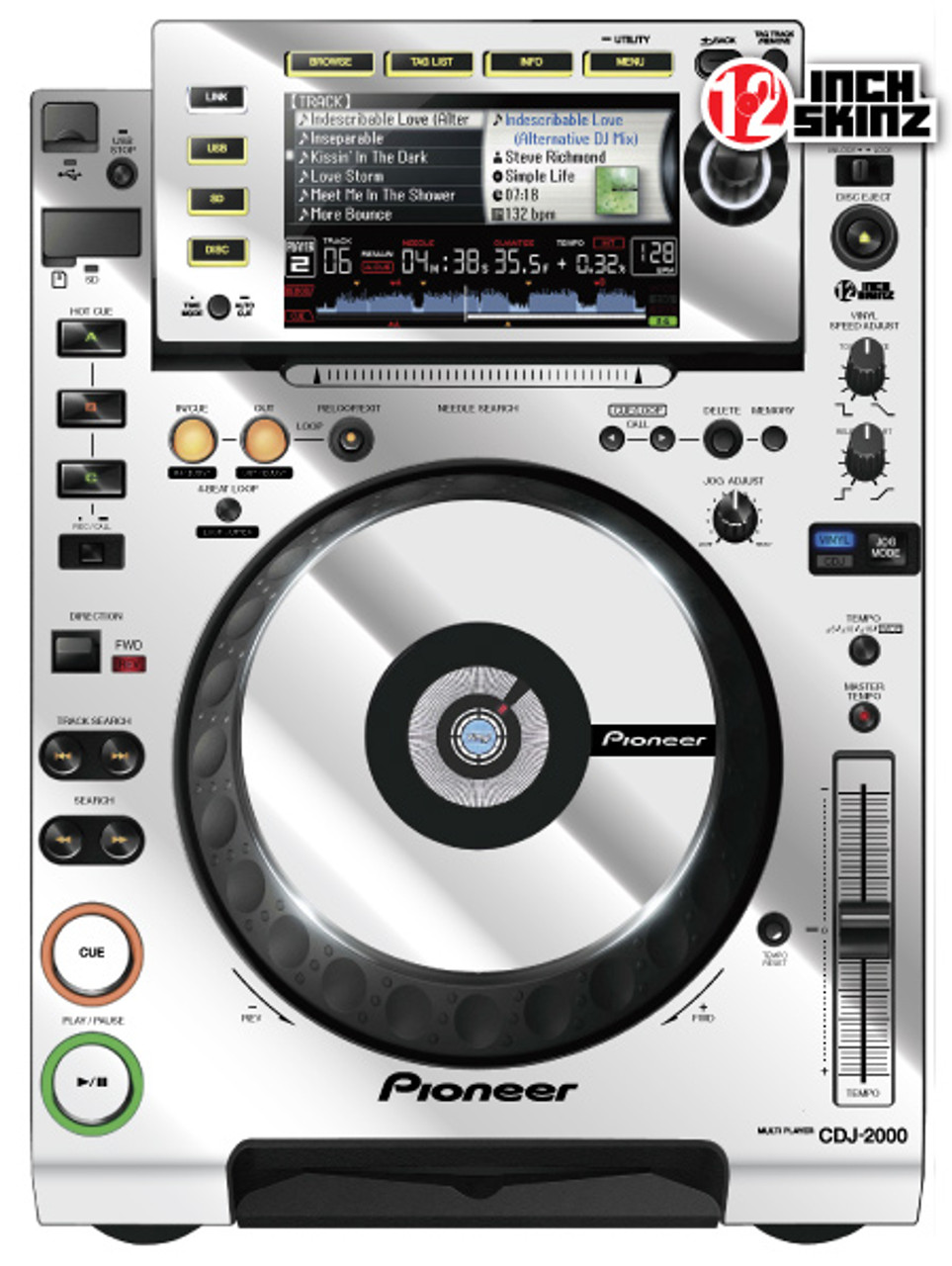 Pioneer CDJ-2000 Skinz (PAIR) - Metallics