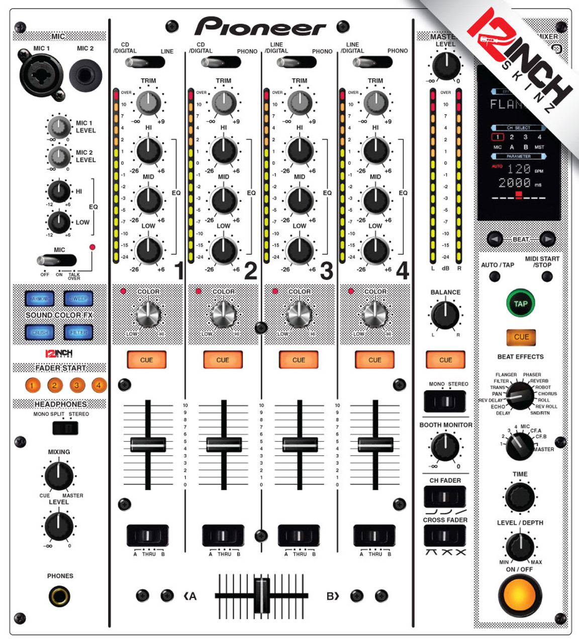 Pioneer DJM-800 Skinz - Colors