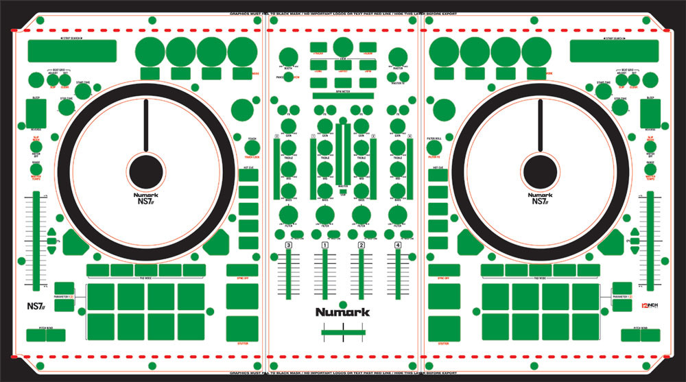 Numark NS7II Skinz- CUSTOM - 12inchSkinz