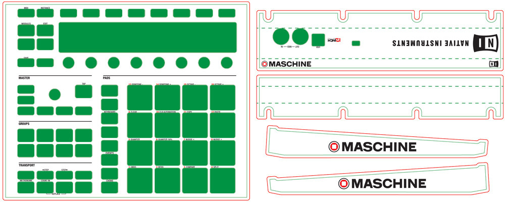 Native Instruments Maschine MK2 Skinz- CUSTOM - 12inchSkinz