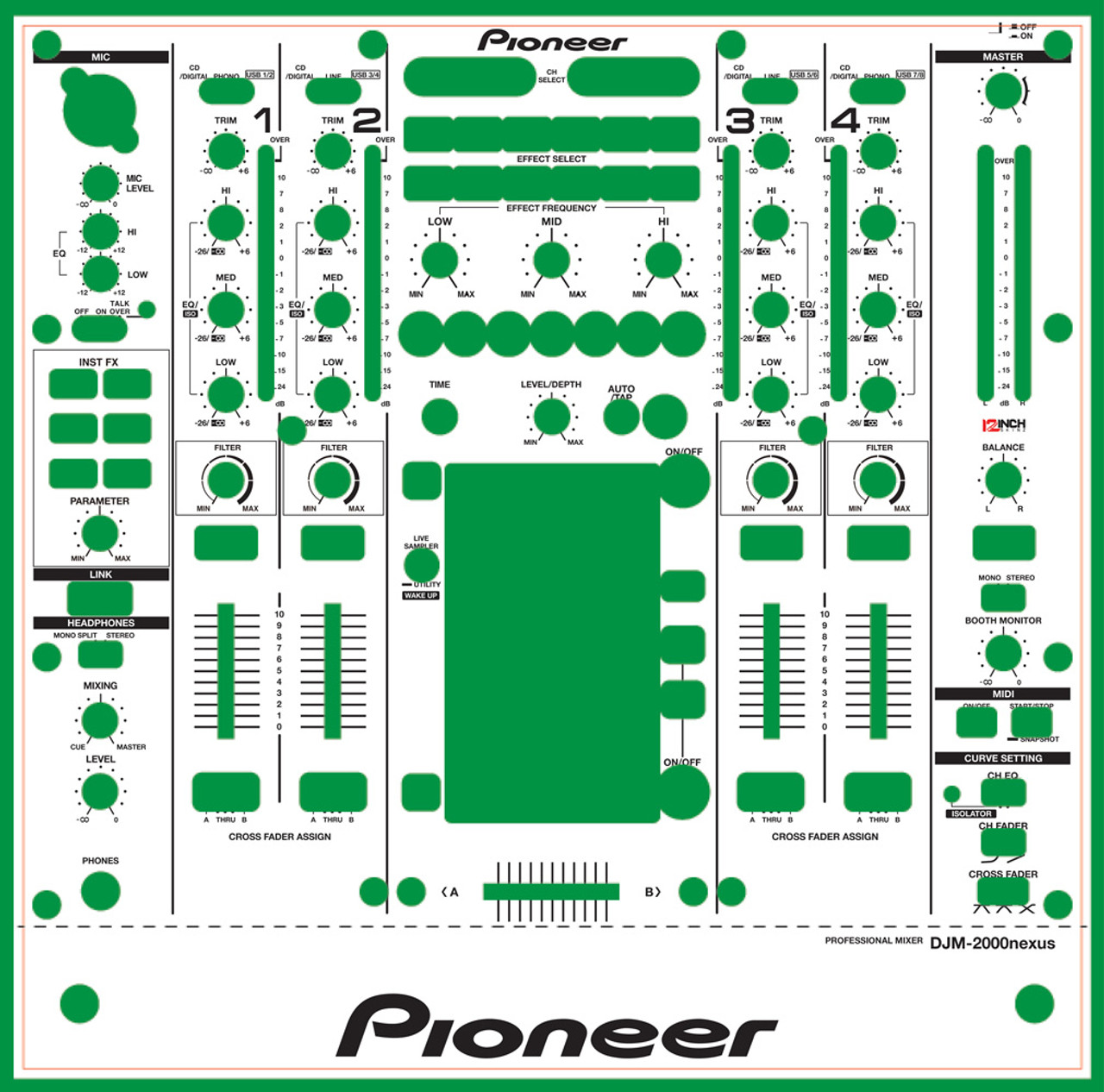 Pioneer DJM-2000nexus Skinz- CUSTOM