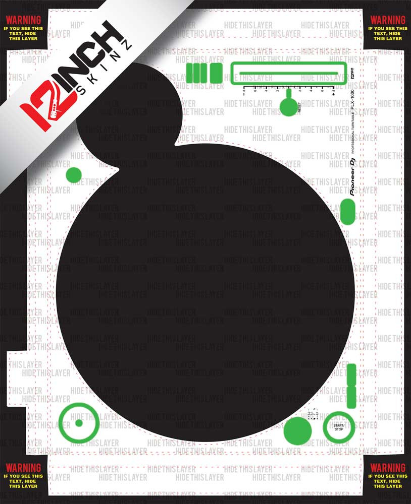 Pioneer PLX-1000 Skinz (SINGLE) - CUSTOM - 12inchSkinz