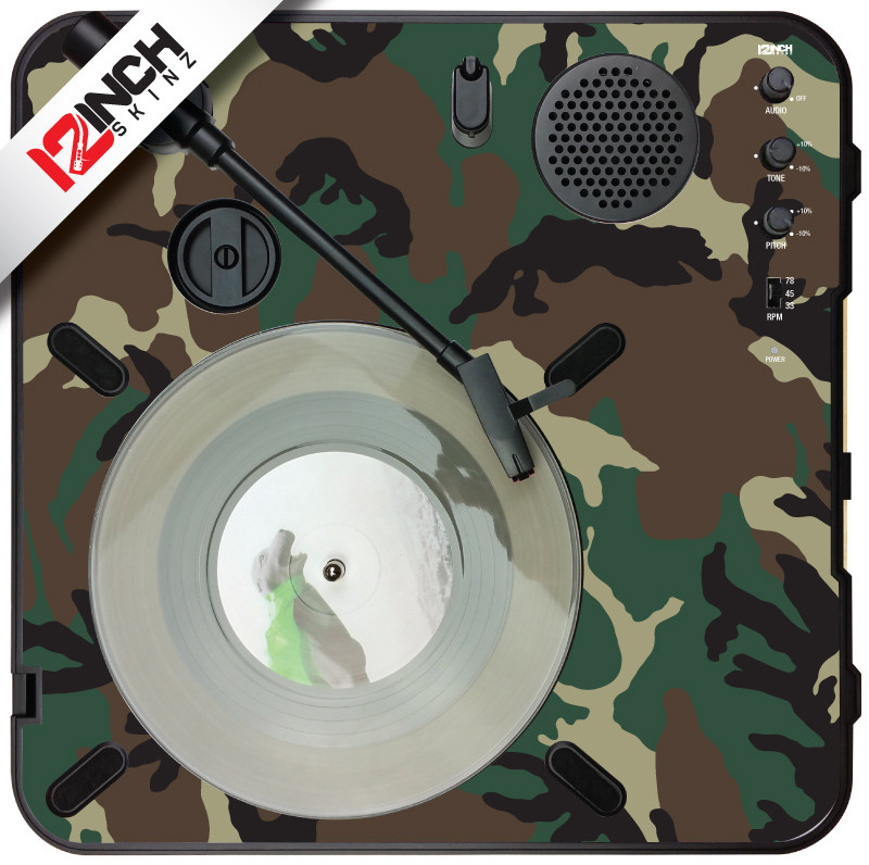 Numark PT-01 Turntable Skinz - CAMO WOODLAND - 12inchSkinz