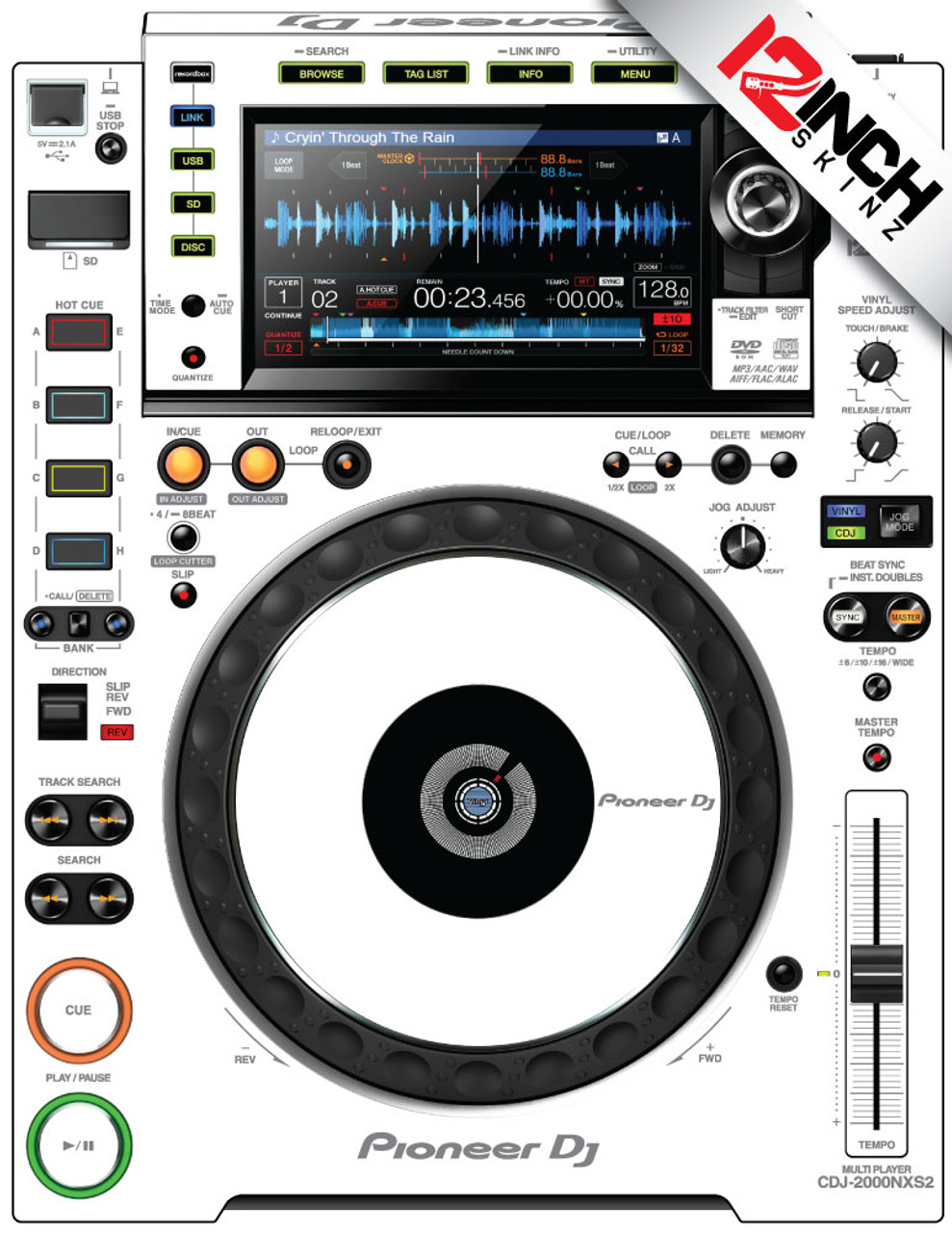 Pioneer CDJ-2000NXS2 Skinz (PAIR) - COLORS - 12inchSkinz