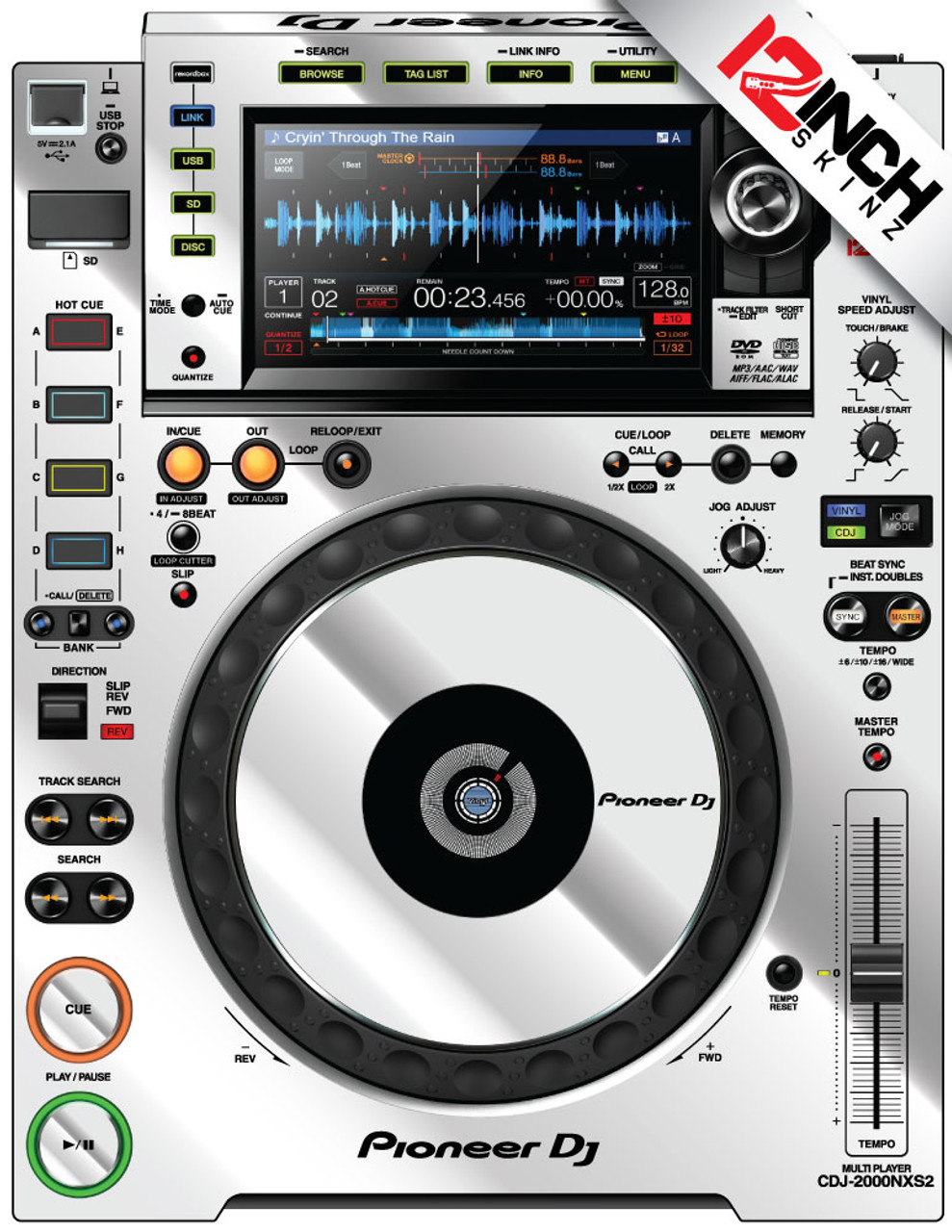 Pioneer CDJ-2000NXS2 Skinz (PAIR) - Metallics