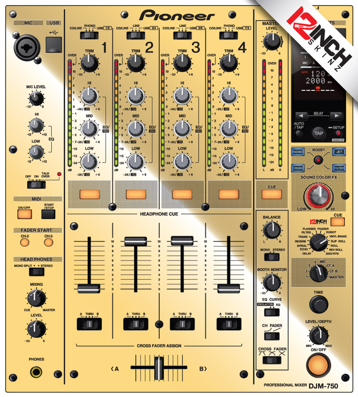 Pioneer DJM-750 Skinz - Metallics