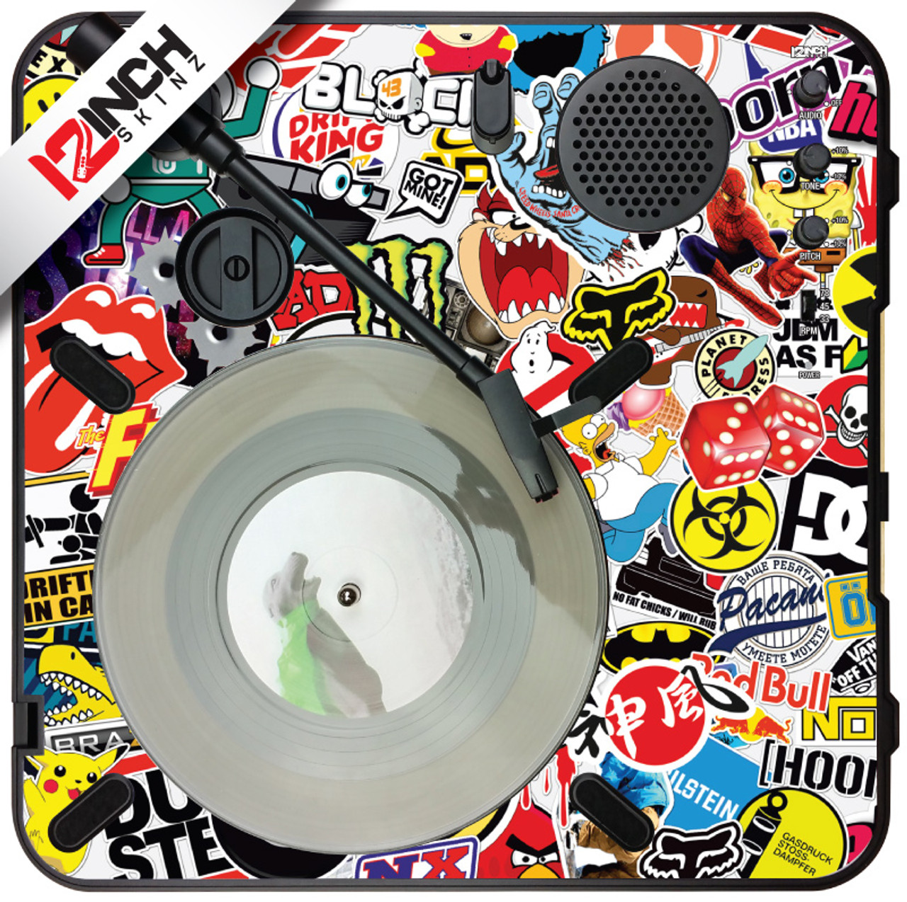 Numark PT-01 Turntable Skinz - Stickerbomb