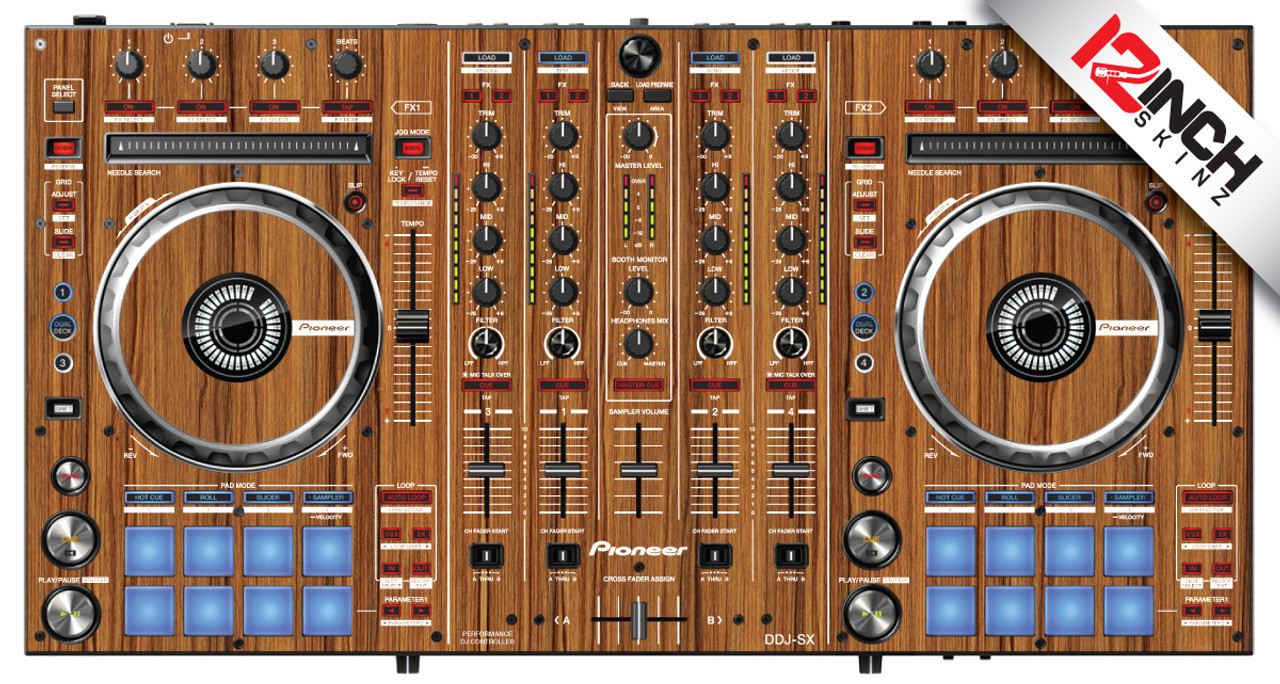 Pioneer DDJ-SX Skinz - Woodgrain (Hydro)