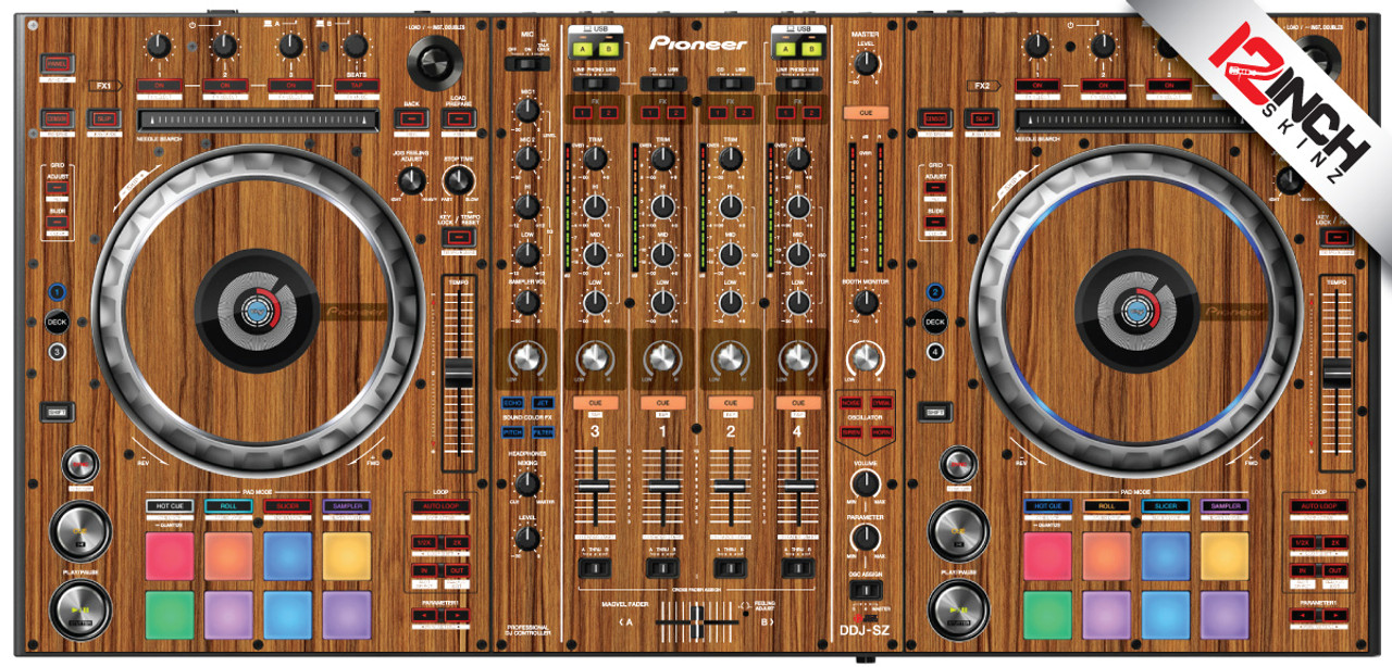 Pioneer DDJ-SZ Skinz - Woodgrain (Hydro)