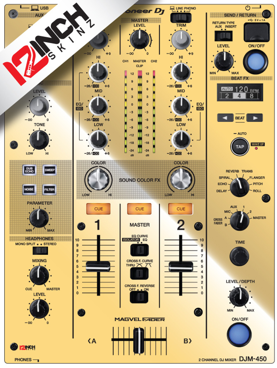 PIONEER DJM-450 Skinz - Metallics - 12inchSkinz