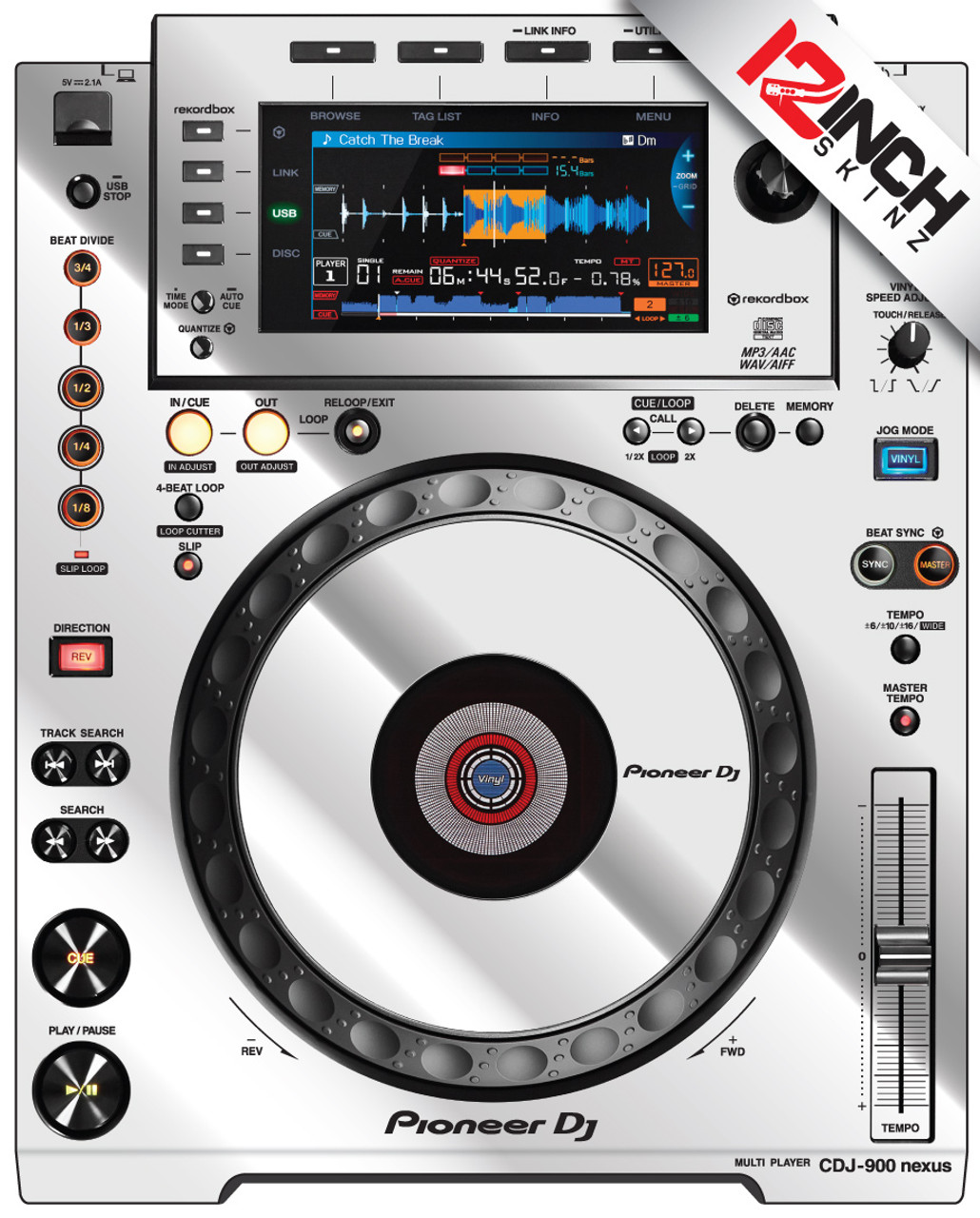 Pioneer CDJ-900nexus Skinz (PAIR) - Metallics