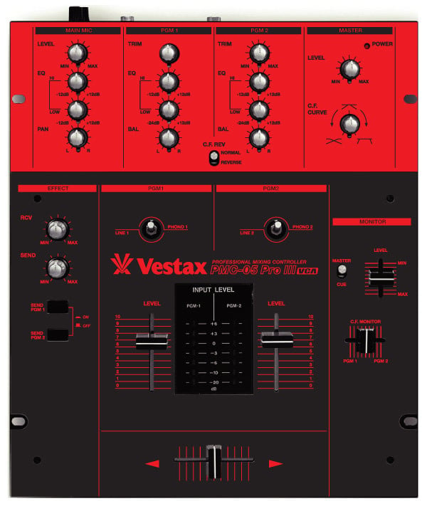 Vestax PMC05 Pro III - Black/Red