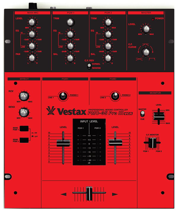 Vestax PMC05 Pro III - Red/Black