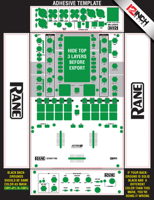 Rane  Seventy-Two Skinz Custom - ADHESIVE Rane  Seventy-Two Skinz Custom - ADHESIVE