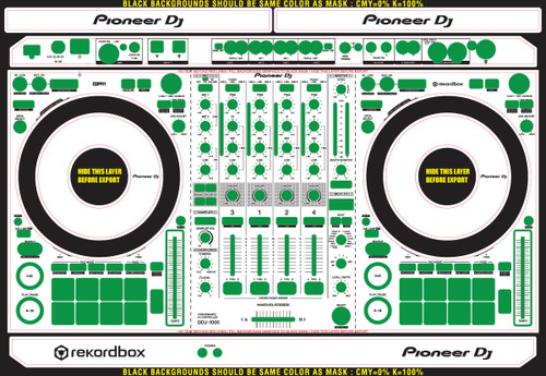 Pioneer DDJ-1000 Skinz - Metallics - 12inchSkinz
