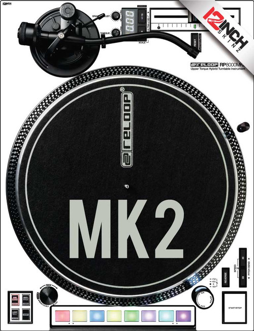 Reloop RP-7000MK2 (fits MK1) Skinz (SINGLE) - Colors - 12inchSkinz