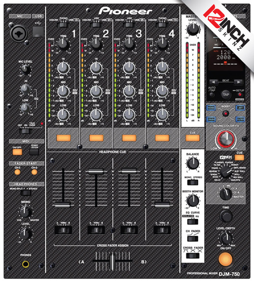 Pioneer Skinz - Mixers - Pioneer DJM-750 Skinz - 12inchSkinz