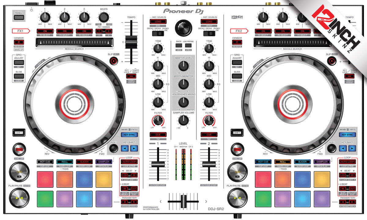 Pioneer DDJ-SR2 Skinz - Colors - 12inchSkinz