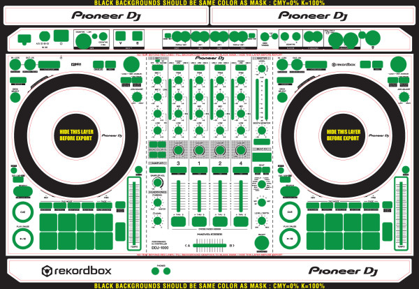 Pioneer DDJ-1000 Skinz- CUSTOM - 12inchSkinz
