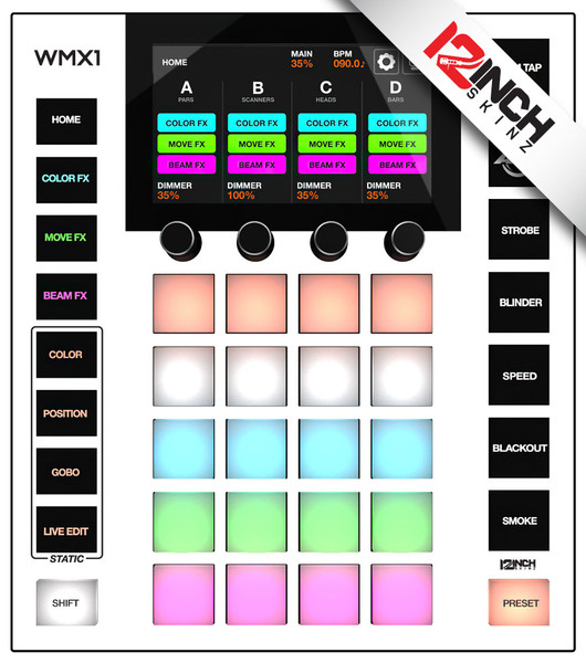 American DJ Wolfmix WMX1 (MK1 & MK2) Skinz - Colors - 12inchSkinz