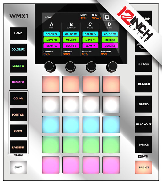 American DJ Wolfmix WMX1 (MK1 & MK2) Skinz - Metallics - 12inchSkinz