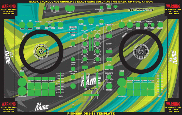 Pioneer DDJ-FLX4 Skinz - Custom - 12inchSkinz