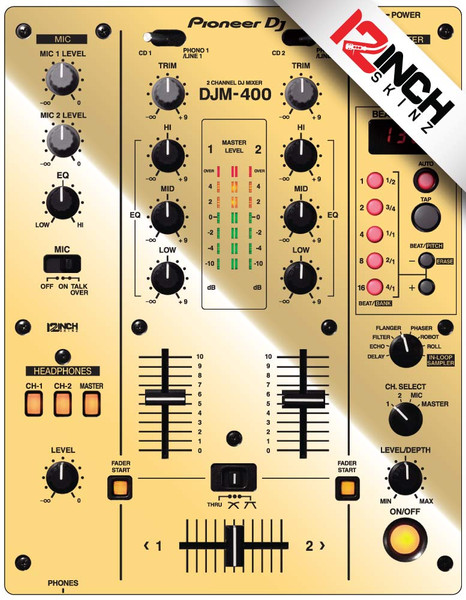 Pioneer DJM-400 Skinz - Metallics