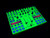 Twitch fluorescent green in blacklight.