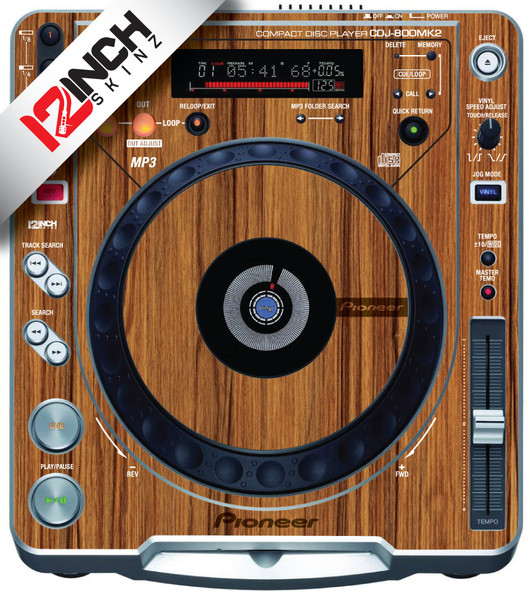 Pioneer CDJ-800MK2 Skinz (PAIR) - Woodgrain (Hydro) - 12inchSkinz