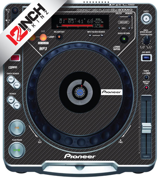 Pioneer CDJ-800MK2 Skinz (PAIR) - Carbon Fiber