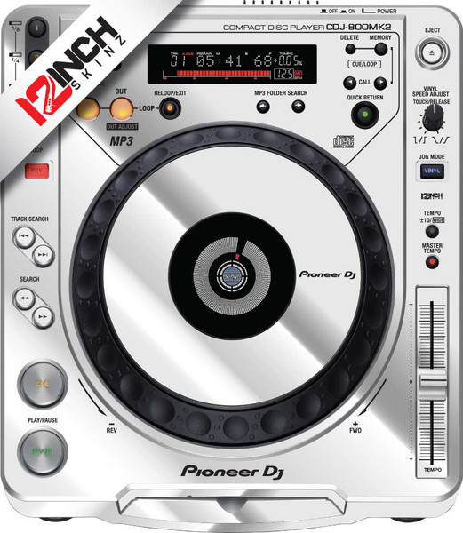 Pioneer CDJ-800MK2 Skinz (PAIR) - Metallics - 12inchSkinz 