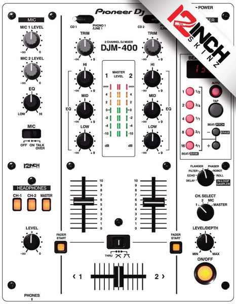 Pioneer DJM-400 Skinz - Colors - 12inchSkinz