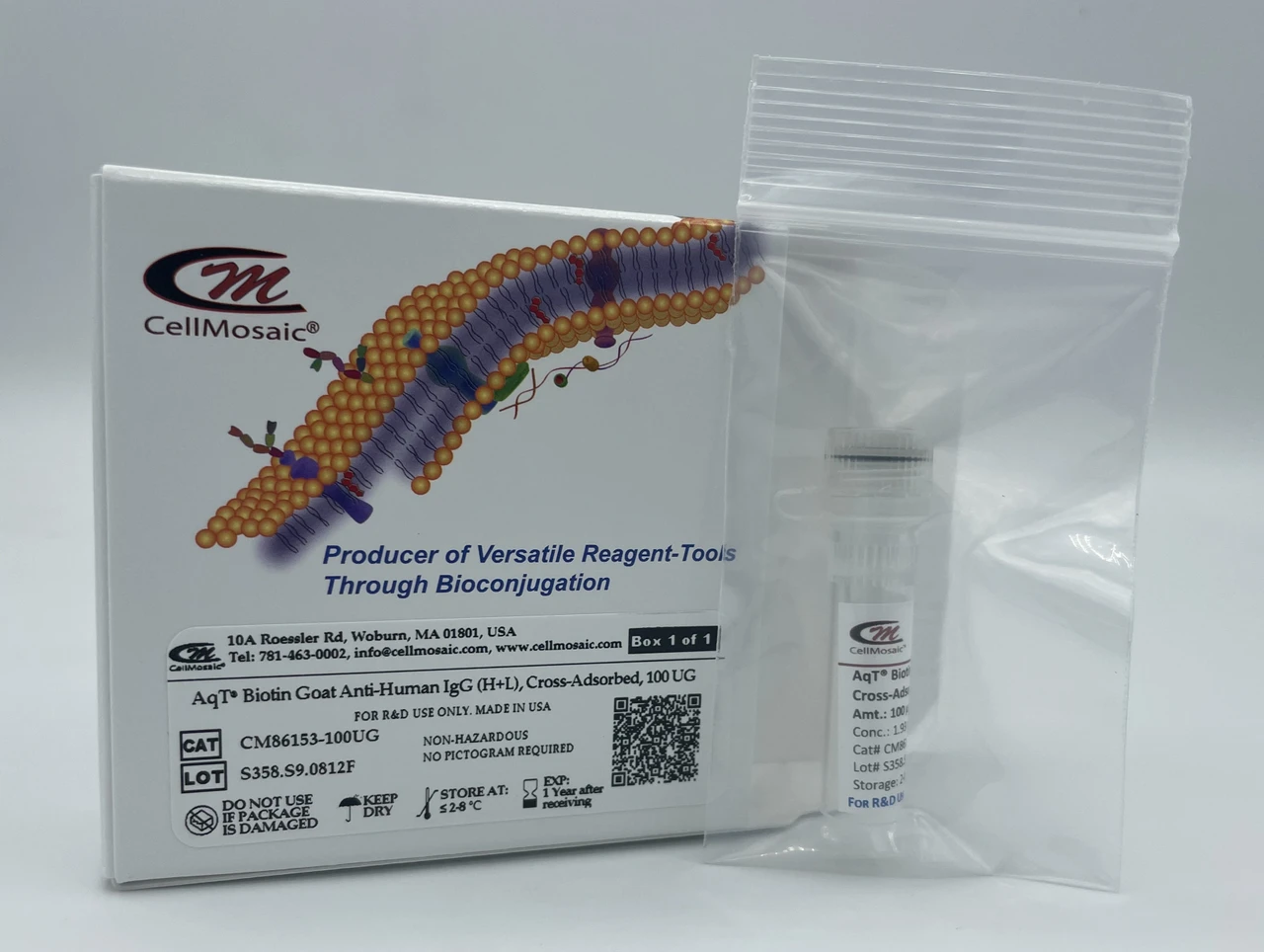 CM86153 AqT® Biotin Goat Anti-Human IgG (H+L), Cross-Adsorbed Packaged