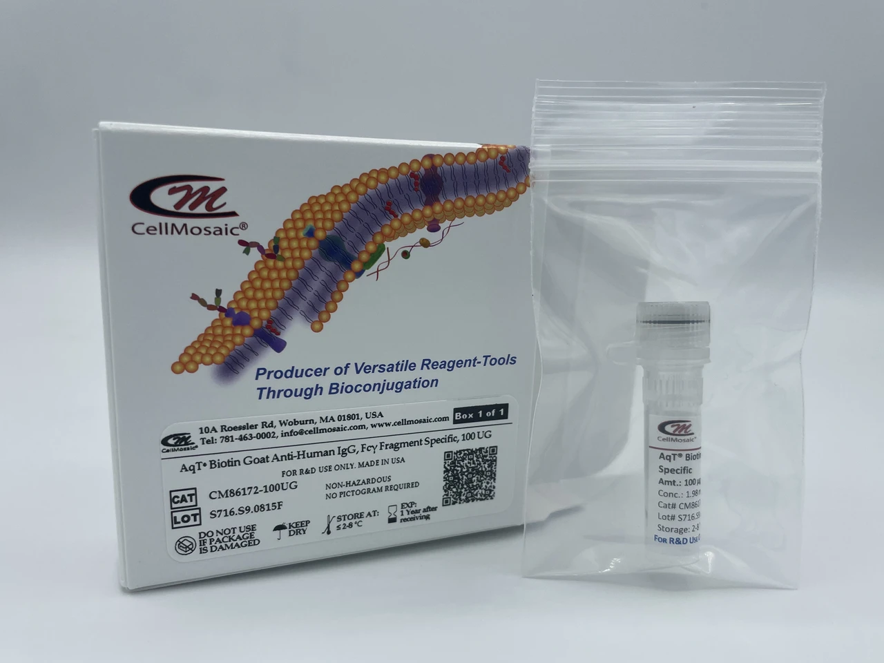 CM86172 AqT® Biotin Goat Anti-Human IgG, Fcγ Fragment Specific Package.