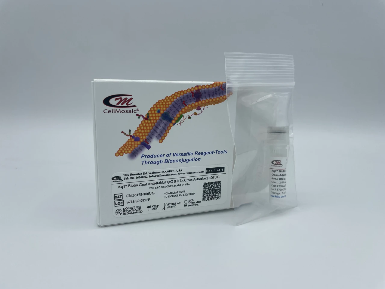 CM86175 AqT® Biotin Goat Anti-Rabbit IgG (H+L), Cross-Adsorbed Product Package